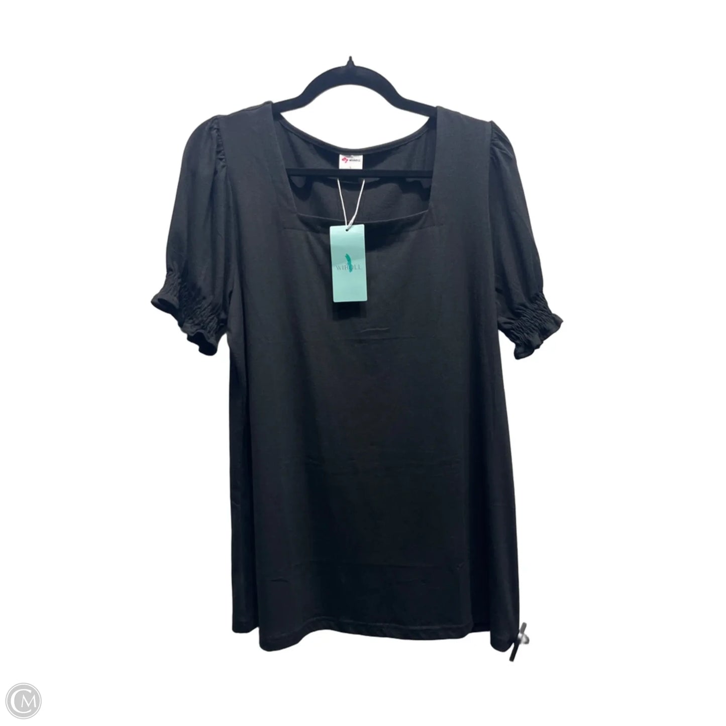 Top Short Sleeve By WIHOLL In Black, Size: L