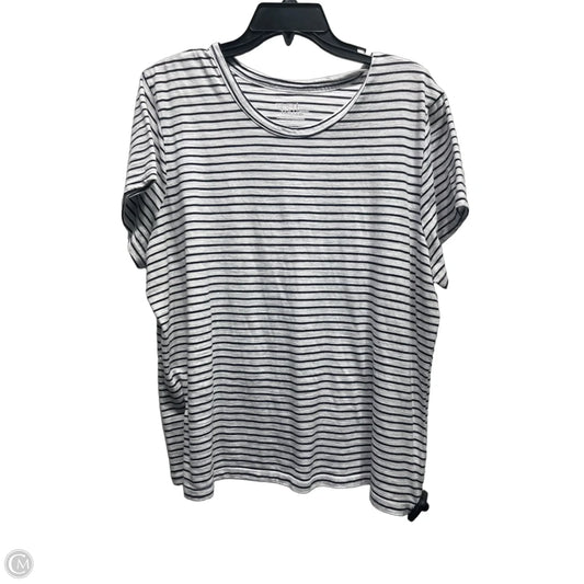 Top Short Sleeve Basic By Time And Tru In Black & White, Size: 22