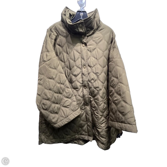 Coat Puffer & Quilted By Talbots In Green, Size: Xl