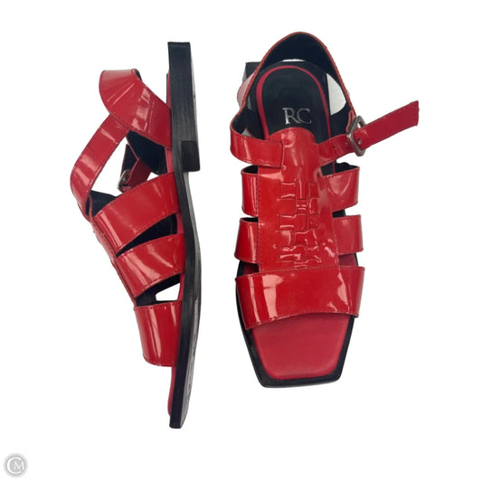 Sandals Flats By Clothes Mentor In Red, Size: 6.5