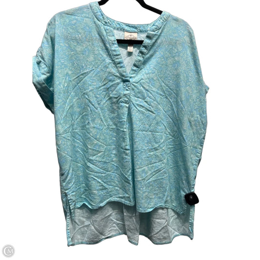 Top Short Sleeve By St Johns Bay In Blue & White, Size: L