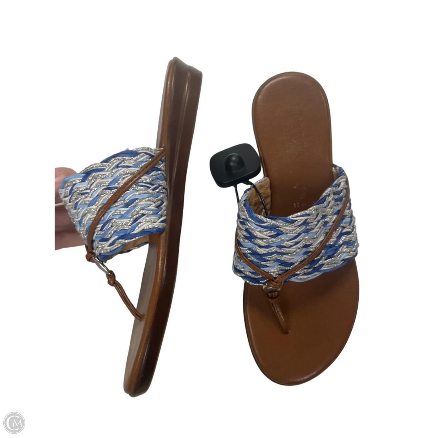 Sandals Flats By Italian Shoemakers In Blue, Size: 8