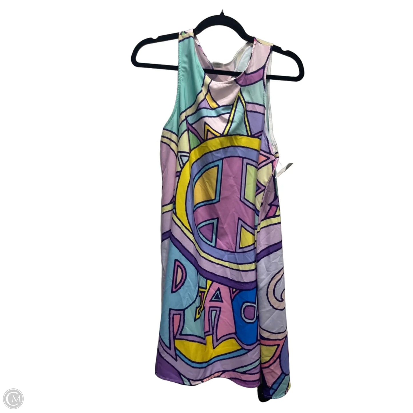 Dress Casual Short By Clothes Mentor In Purple & Yellow, Size: M