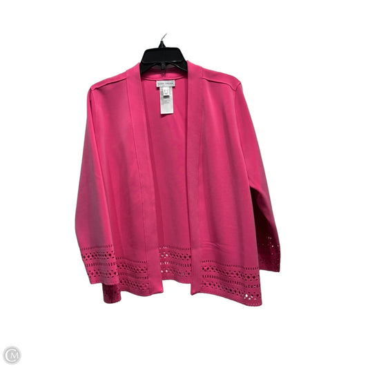 Cardigan By Susan Graver In Pink, Size: L