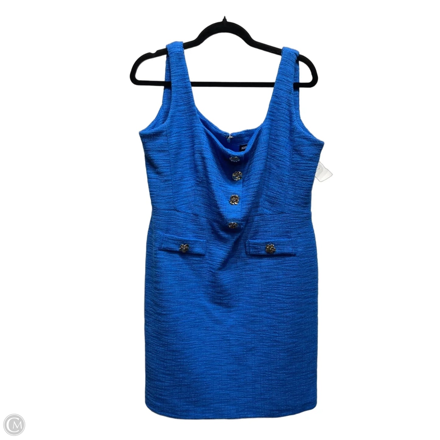 Dress Designer By Karl Lagerfeld In Blue, Size: 14