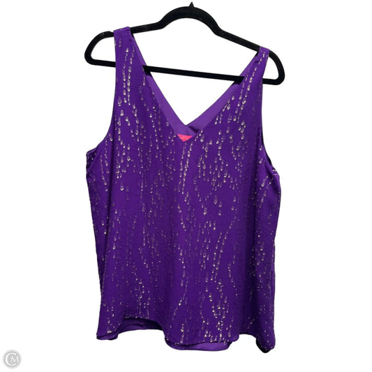 Top Sleeveless Designer By Lilly Pulitzer In Purple, Size: Xl