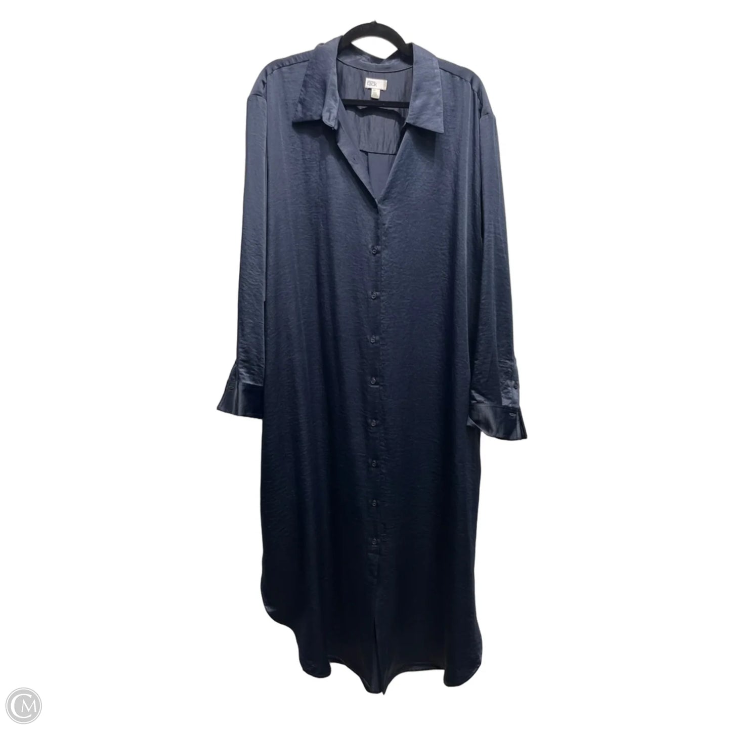 Dress Casual Maxi By Nordstrom In Navy, Size: 1x