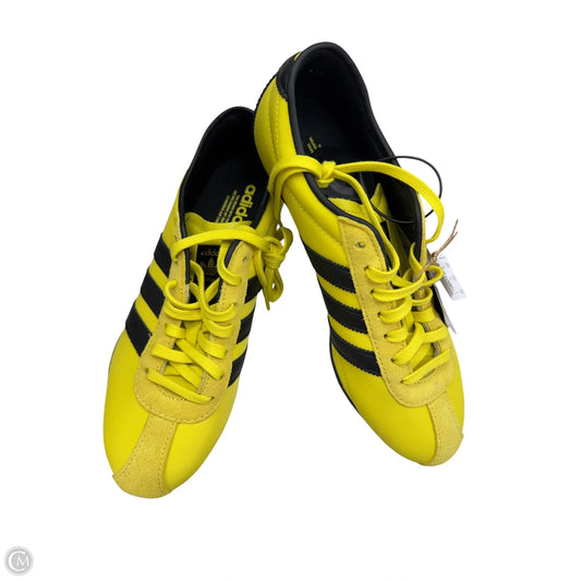 Shoes Sneakers By Adidas In Black & Yellow, Size: 8.5