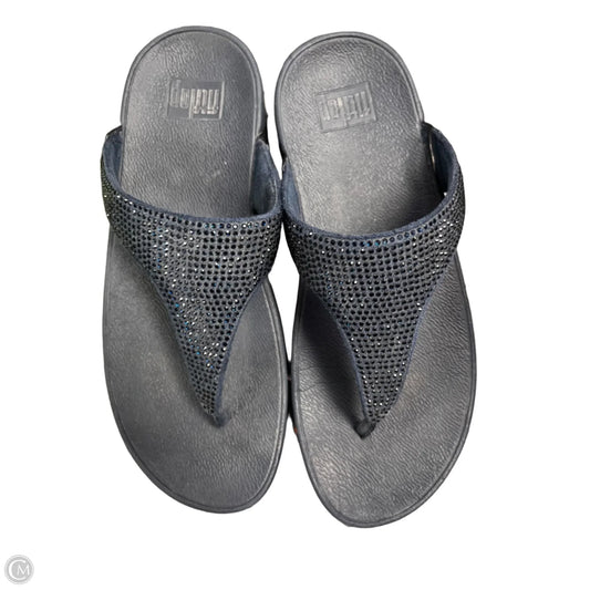 Sandals Flats By Fitflop In Blue, Size: 5