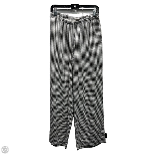 Pants Linen By A New Day In Black & White, Size: S