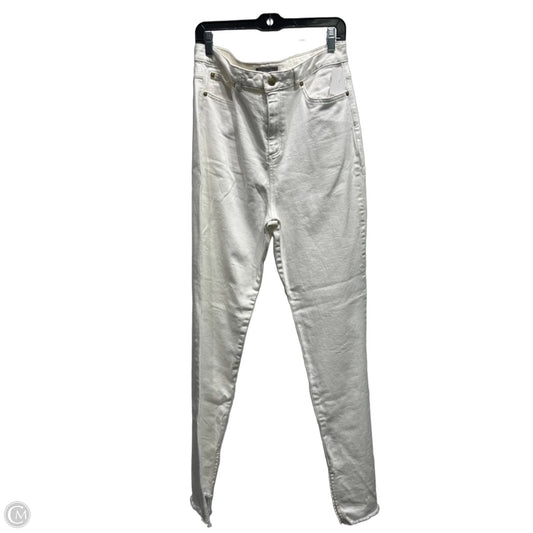 Jeans Straight By Clothes Mentor In White Denim, Size: 14