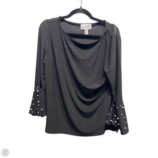 Top Long Sleeve By Joseph Ribkoff In Black & White, Size: 14