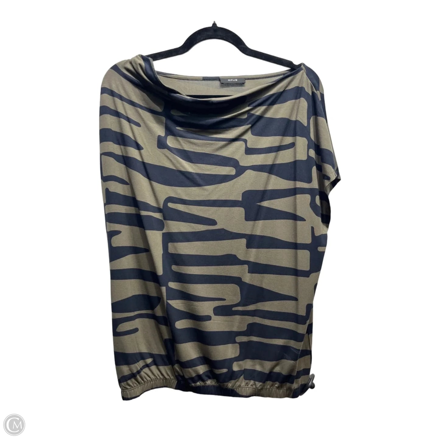 Top Short Sleeve By opus In Black & Green, Size: L