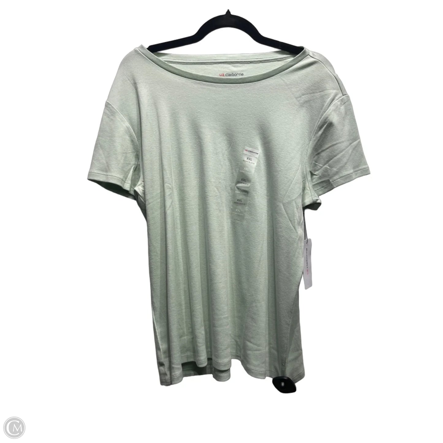 Top Short Sleeve Basic By Liz Claiborne In Green, Size: Xxl
