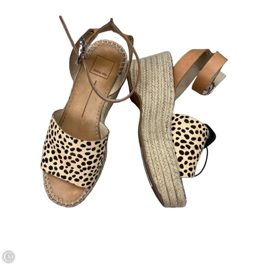 Sandals Heels Platform By Dolce Vita In Black & Cream, Size: 8