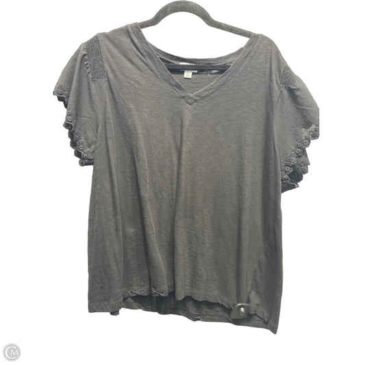Top Short Sleeve Basic By Crown And Ivy In Black, Size: Xxl