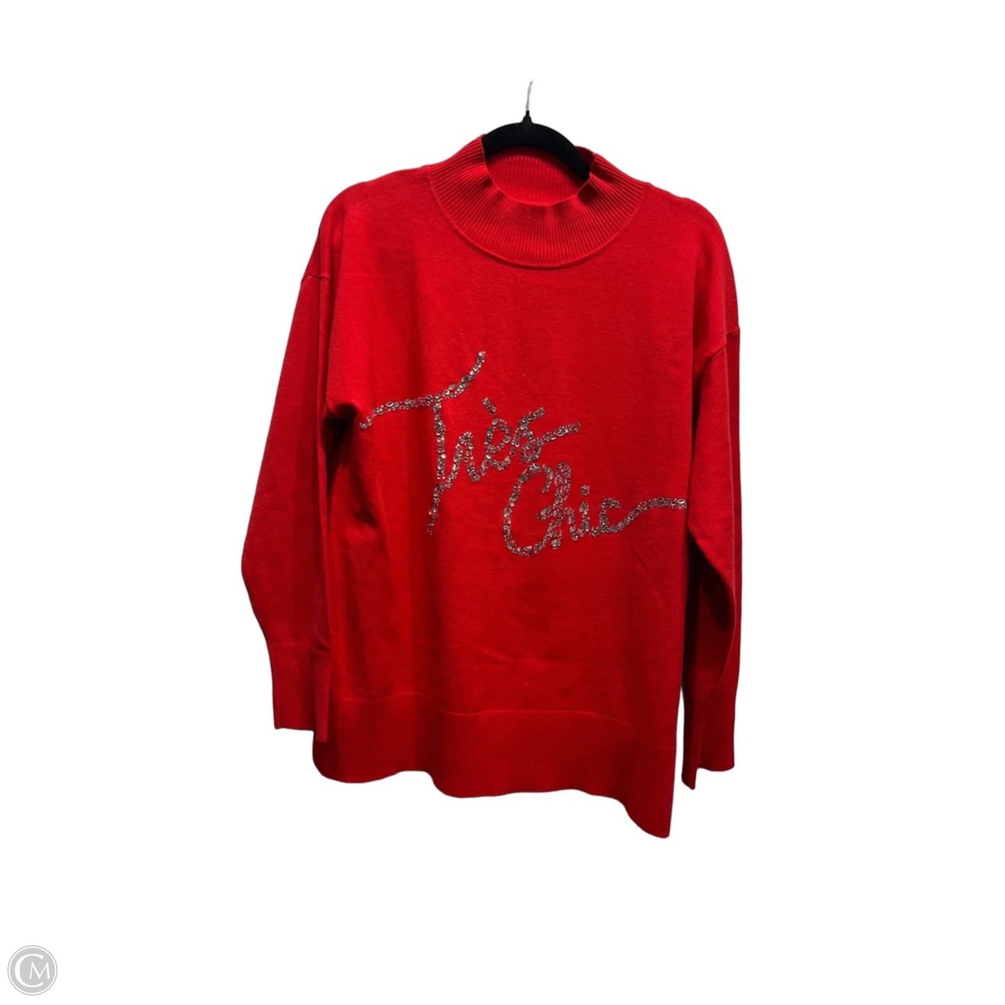 Top Long Sleeve Designer By Karl Lagerfeld In Red, Size: M