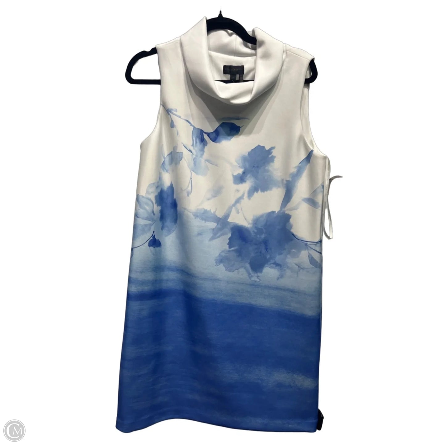 Dress Party Short By Donna Karan In Blue & White, Size: 10