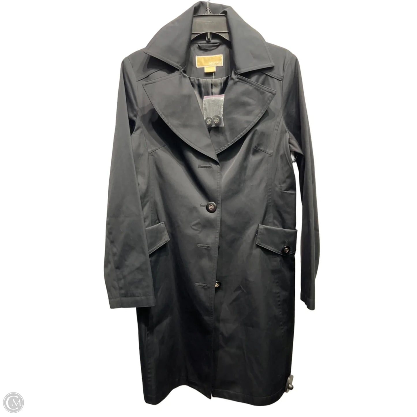 Coat Trench Coat By Michael By Michael Kors In Black, Size: M