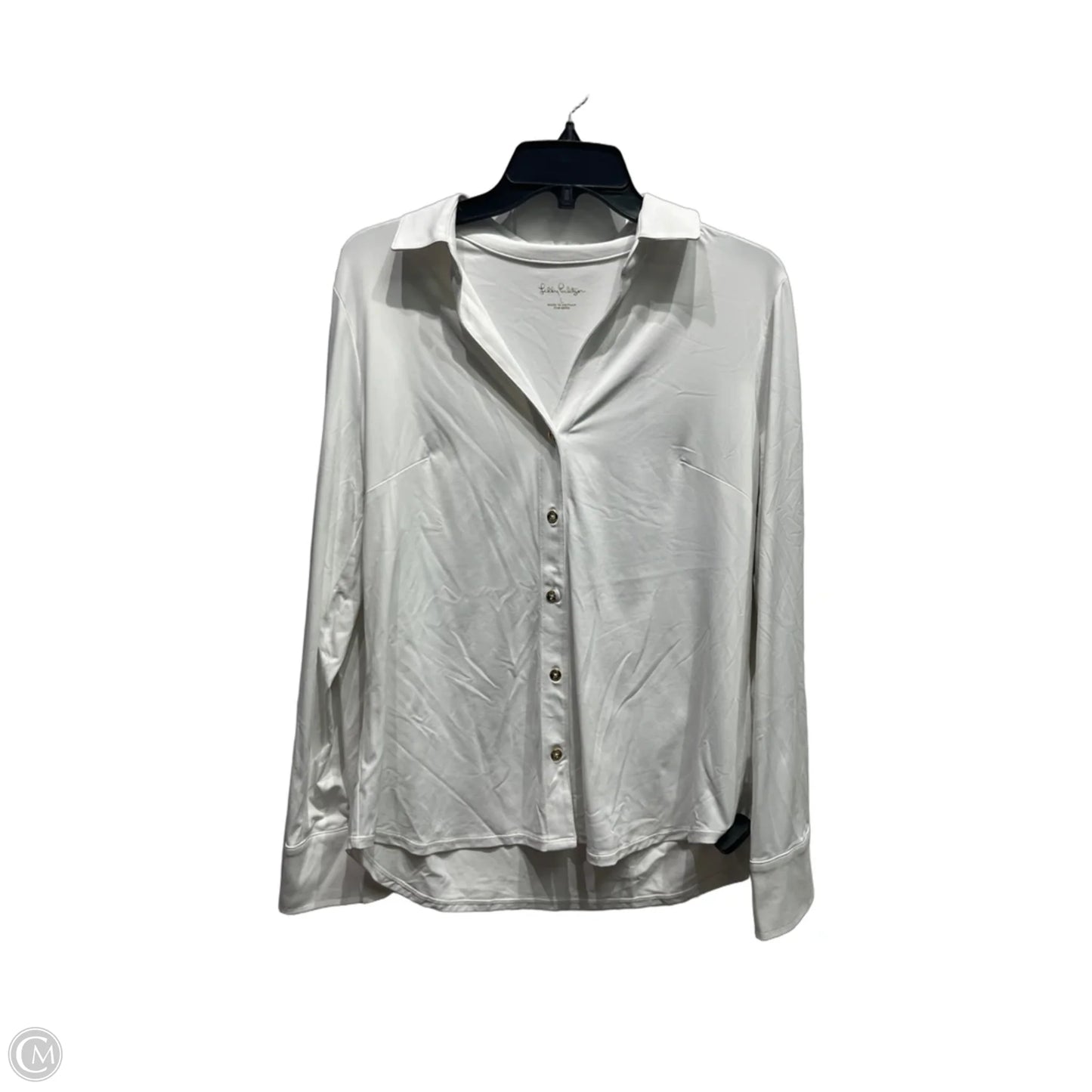 Top Long Sleeve Designer By Lilly Pulitzer In White, Size: L