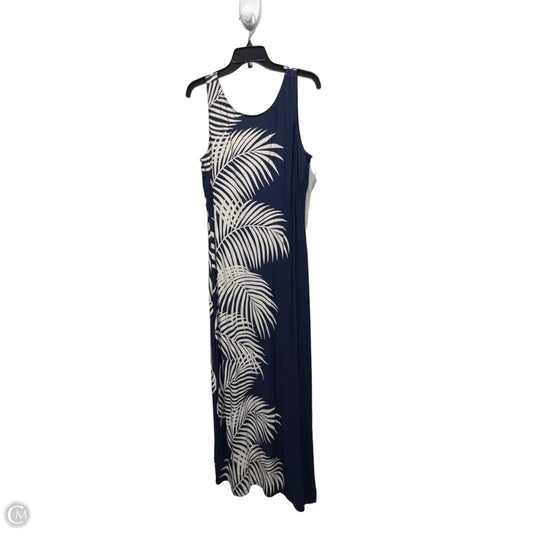 Dress Casual Maxi By Tommy Bahama In Blue & White, Size: L