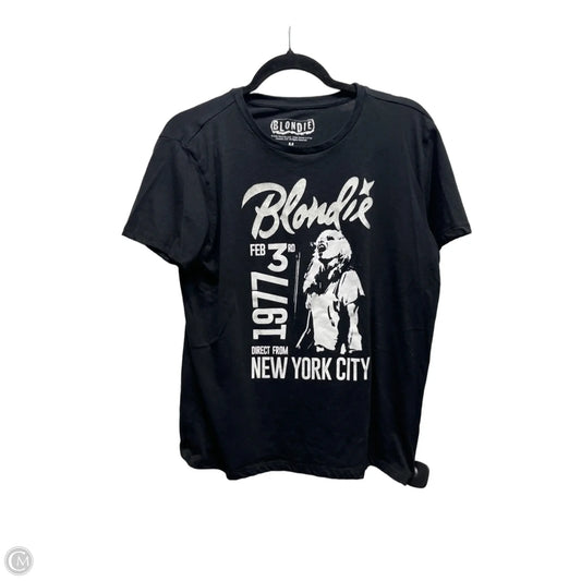Top Short Sleeve Basic By blondie In Black & White, Size: M