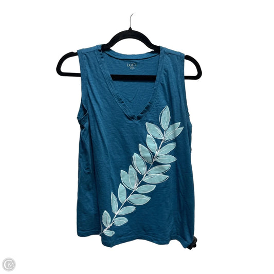 Top Sleeveless Basic By Loft In Teal, Size: M