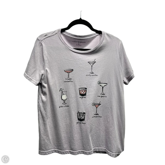 Top Short Sleeve Basic By Lucky Brand In Purple, Size: M