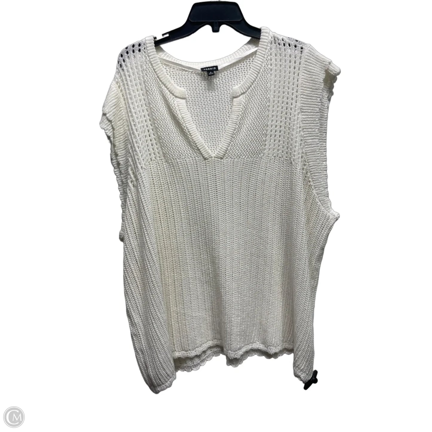 Top Short Sleeve By Torrid In White, Size: 4x