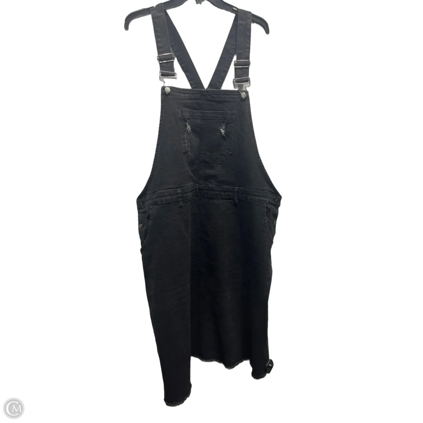 Dress Casual Short By Agnes Orinda In Black Denim, Size: 3x