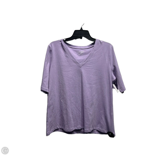 Top Short Sleeve By Chicos In Purple, Size: L
