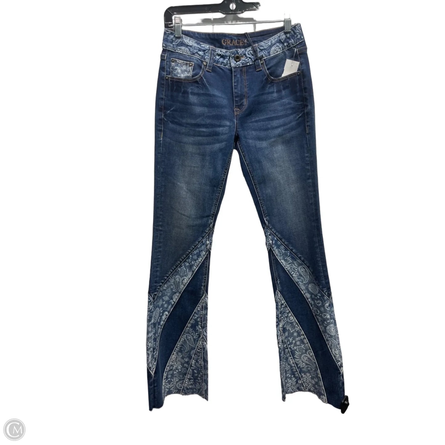 Jeans Wide Leg By Grace In Blue Denim, Size: 2