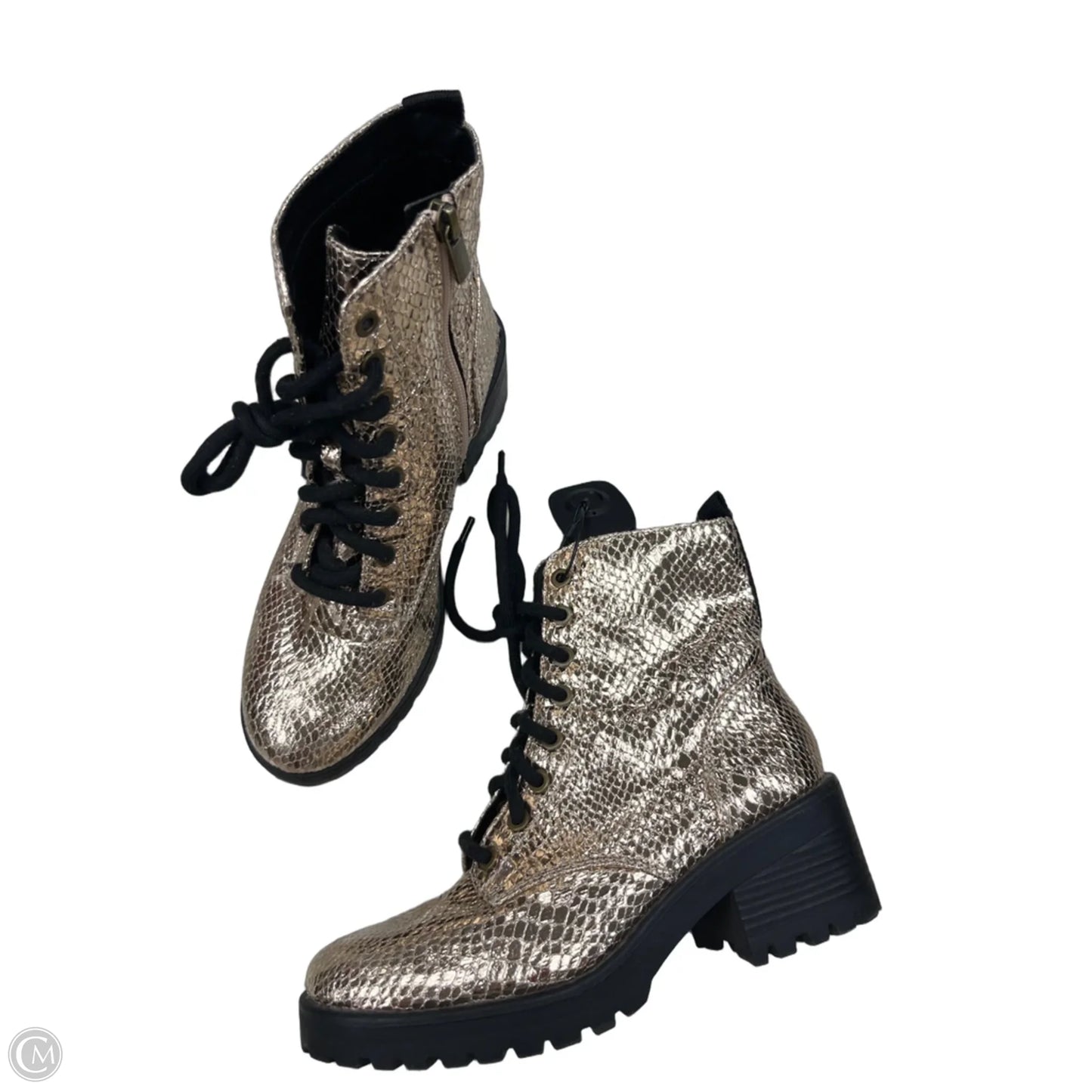 Boots Combat By Scoop In Gold, Size: 7