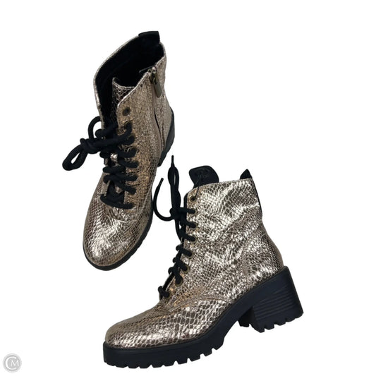 Boots Combat By Scoop In Gold, Size: 7