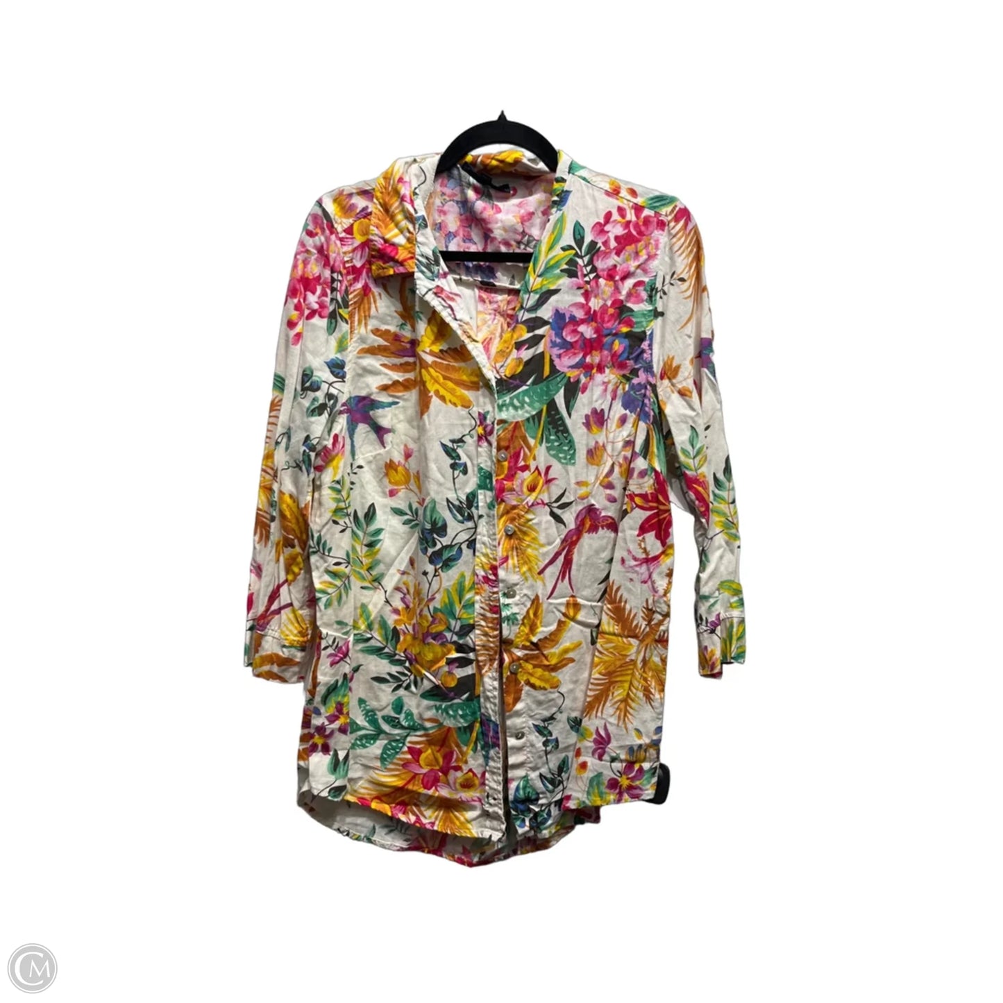 Top Long Sleeve By Rachel Roy In Purple & Yellow, Size: L