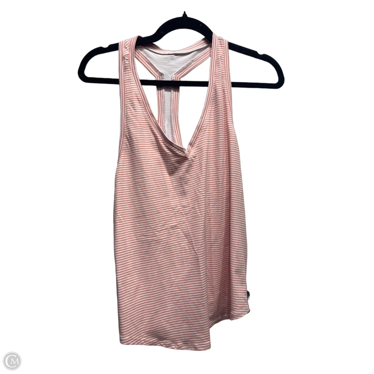 Top Sleeveless By Southern Tide In Orange & White, Size: M
