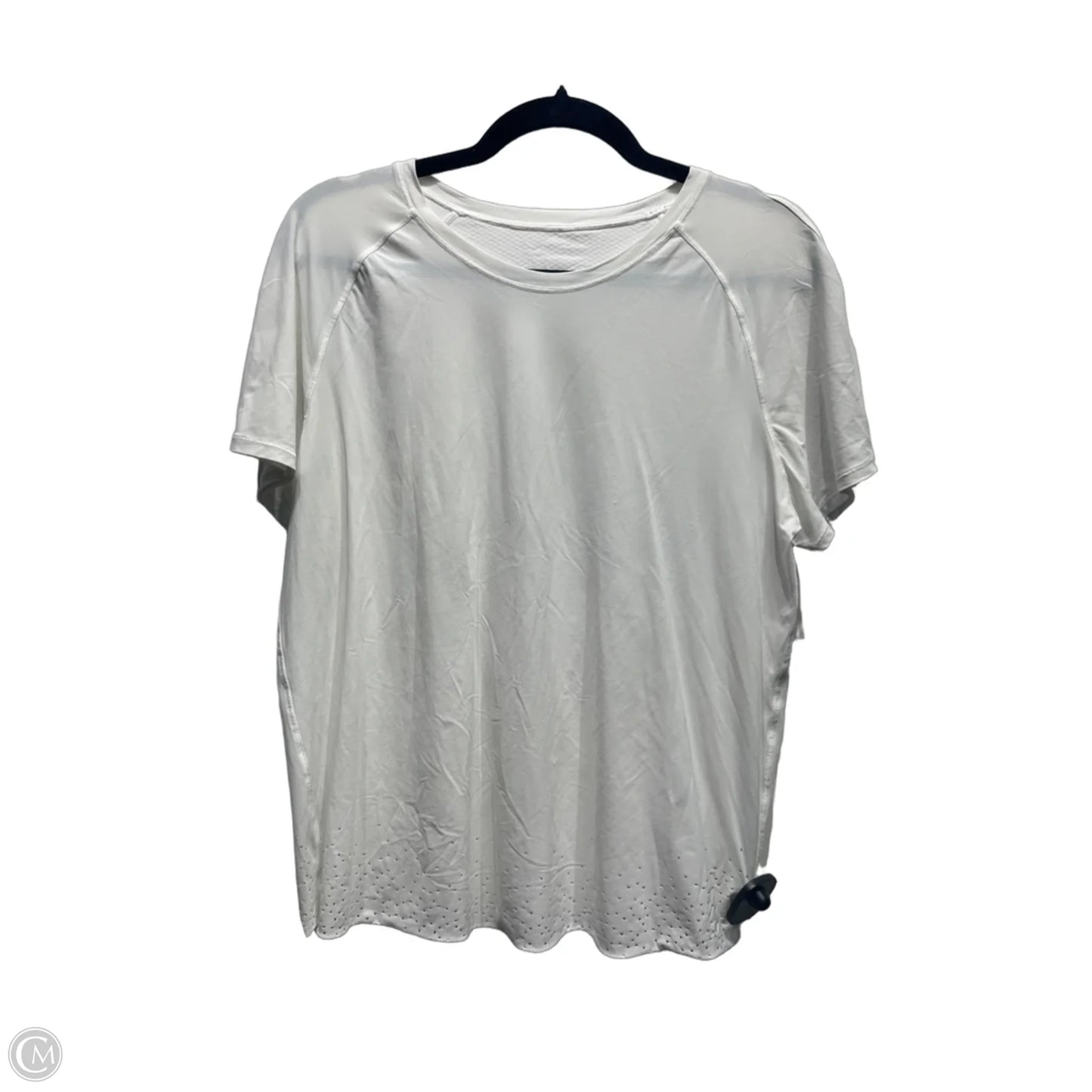 Athletic Top Short Sleeve By Lululemon In White, Size: M