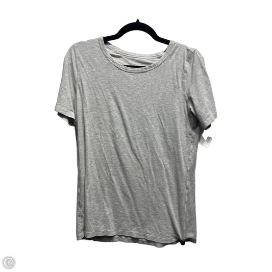 Athletic Top Short Sleeve By Lululemon In Grey, Size: M