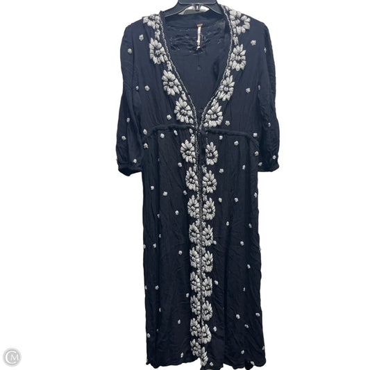 Dress Casual Maxi By Free People In Black & White, Size: L