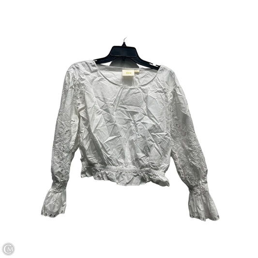 Top Long Sleeve By Maeve In White, Size: S