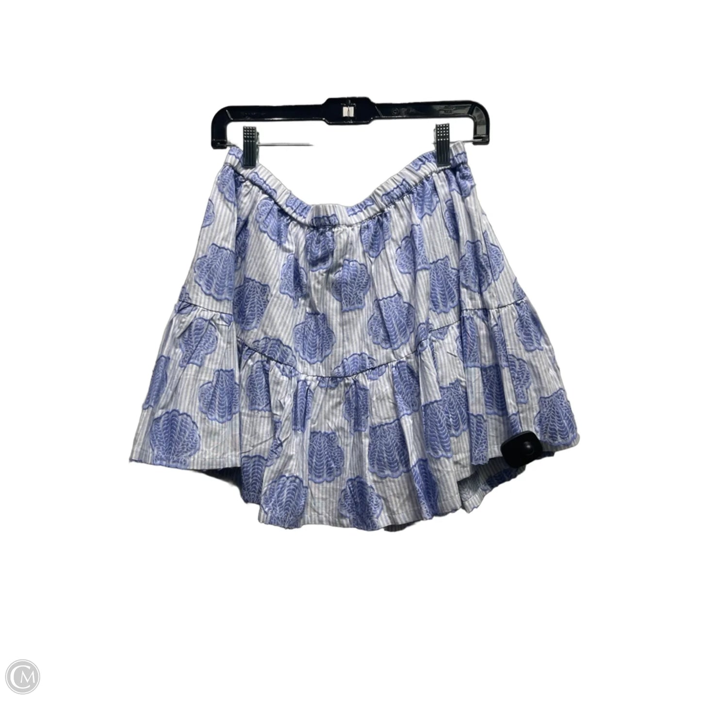 Skirt Mini & Short By Clothes Mentor In Blue & White, Size: L