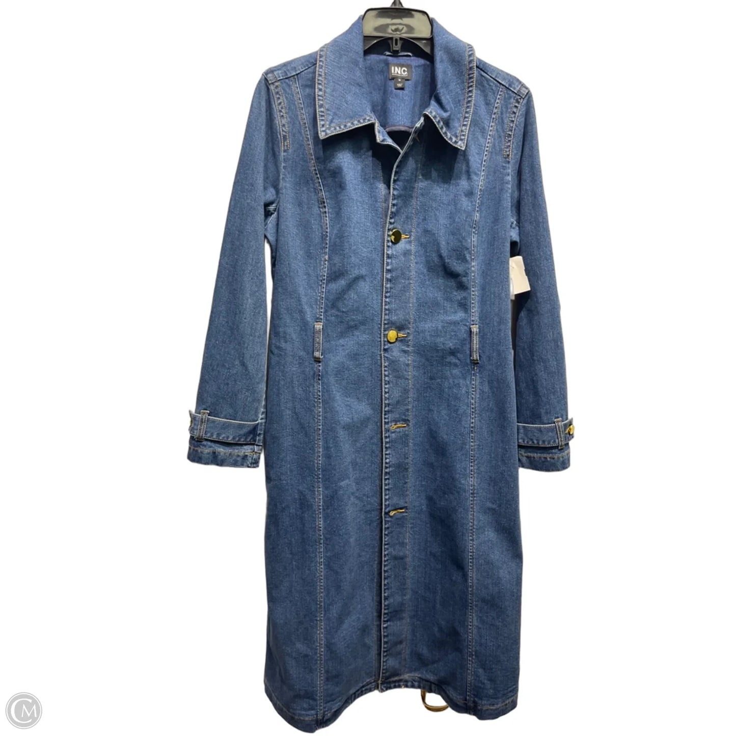 Dress Casual Midi By Inc In Blue Denim, Size: M