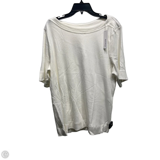 Top Short Sleeve By Chicos In White, Size: Xxl