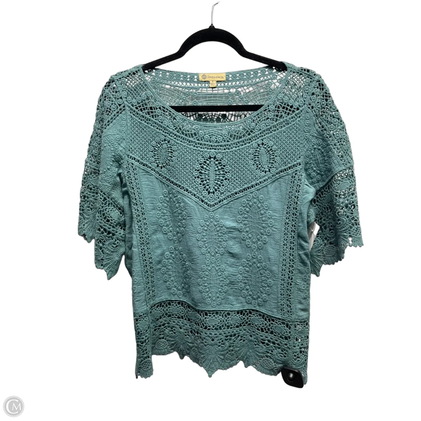 Top Short Sleeve By Democracy In Green, Size: S