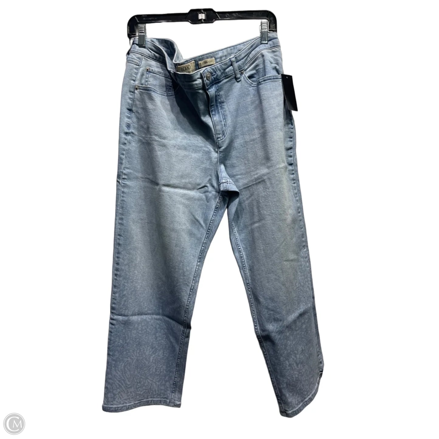 Jeans Straight By Logo In Blue Denim, Size: 18