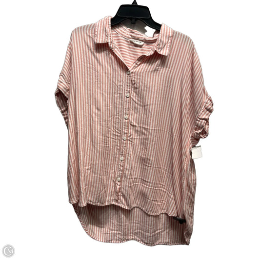 Top Short Sleeve By Beachlunchlounge In Red & White, Size: Xl
