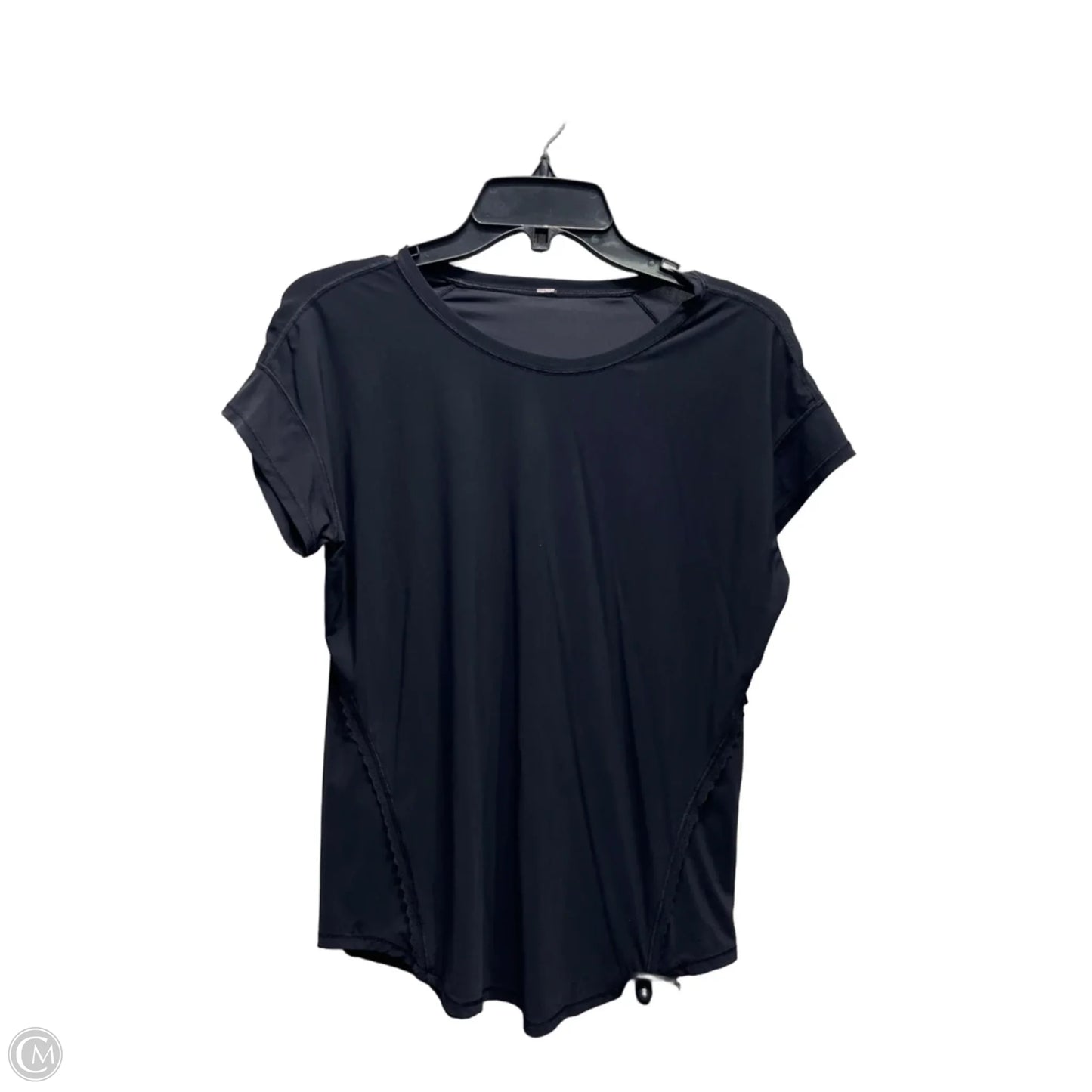 Athletic Top Short Sleeve By Lululemon In Black, Size: M