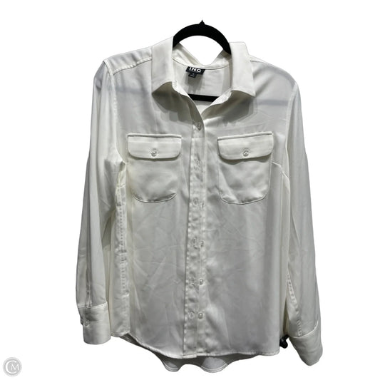 Top Long Sleeve By Inc In White, Size: M
