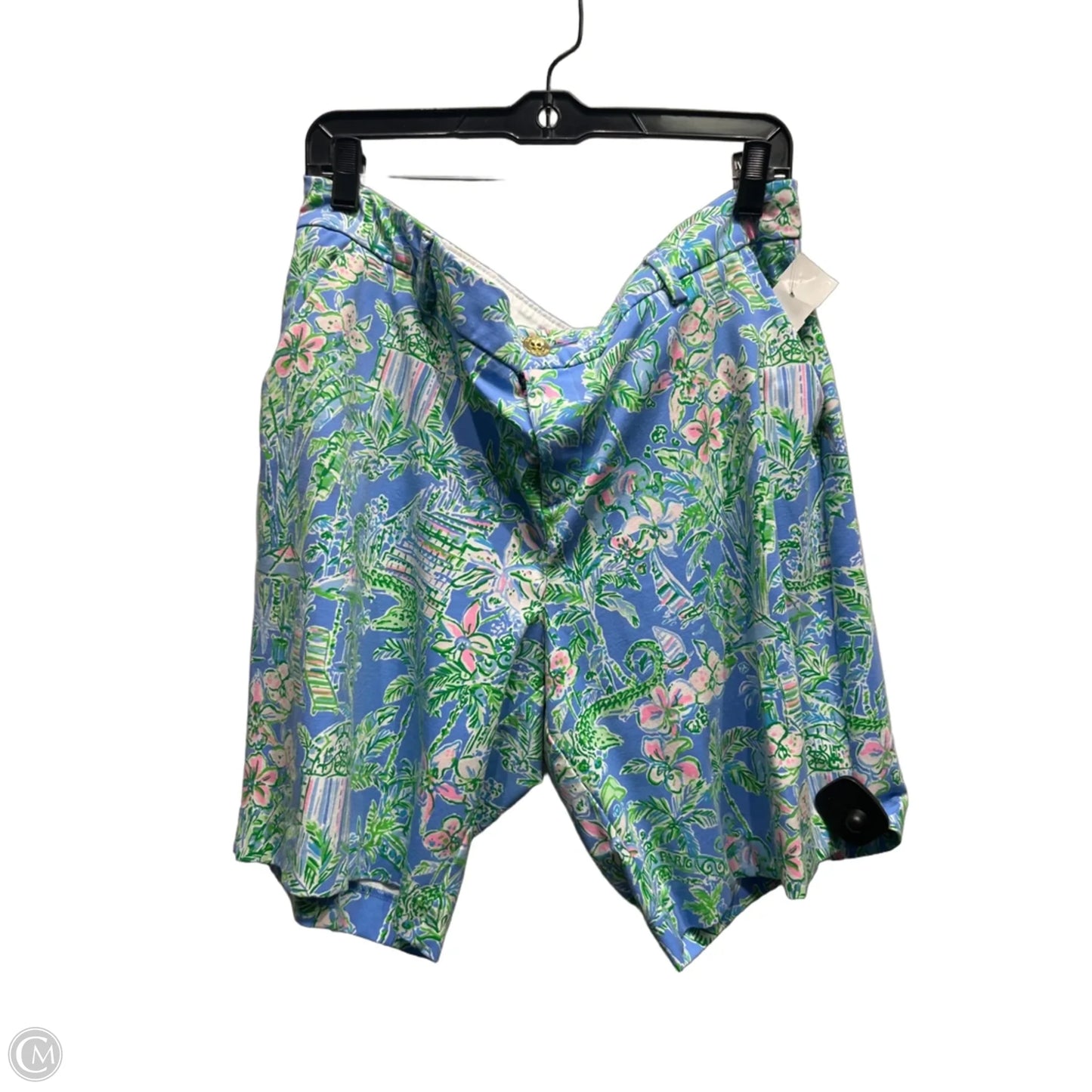 Shorts Designer By Lilly Pulitzer In Blue & Green, Size: 16