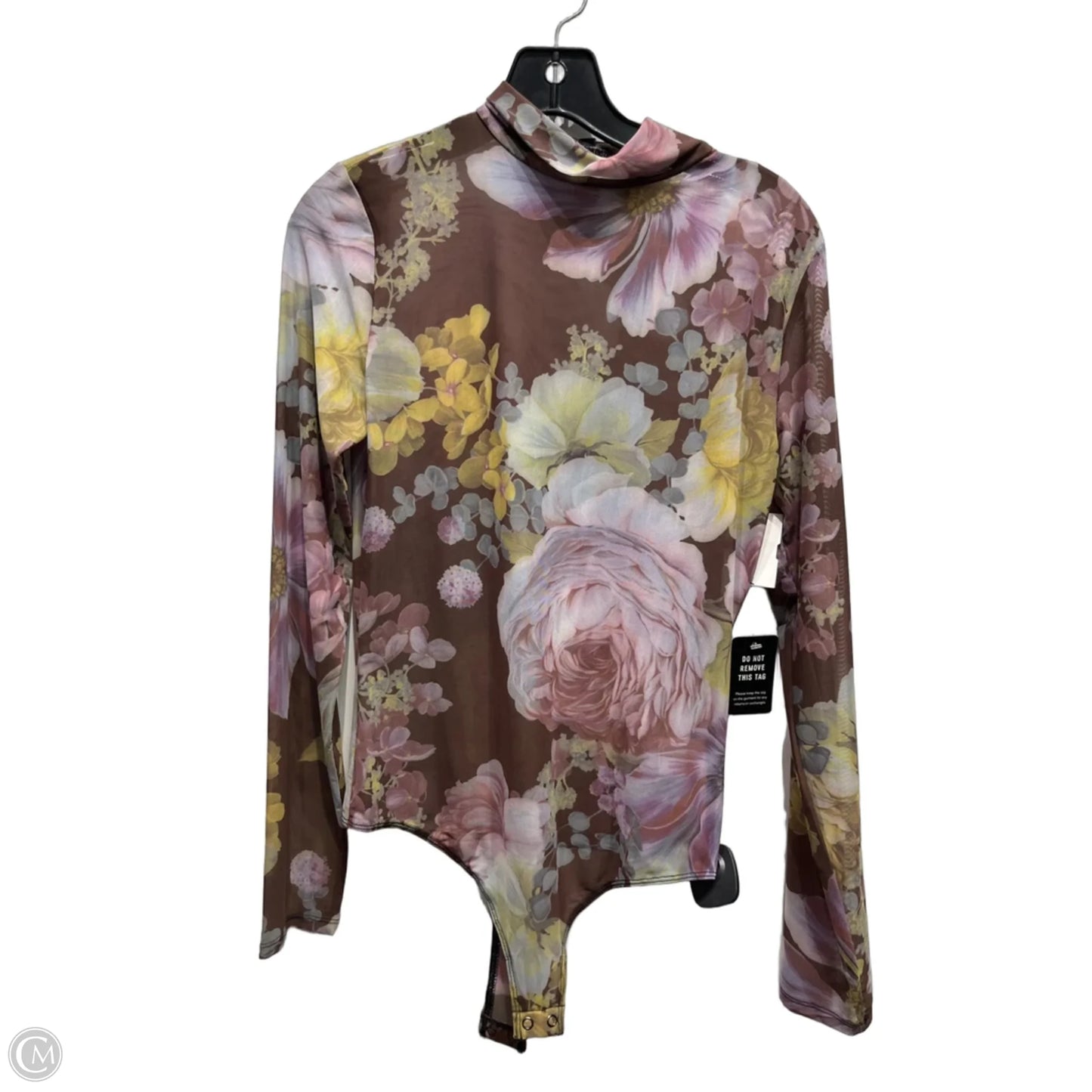 Bodysuit By Express In Tan & Yellow, Size: M